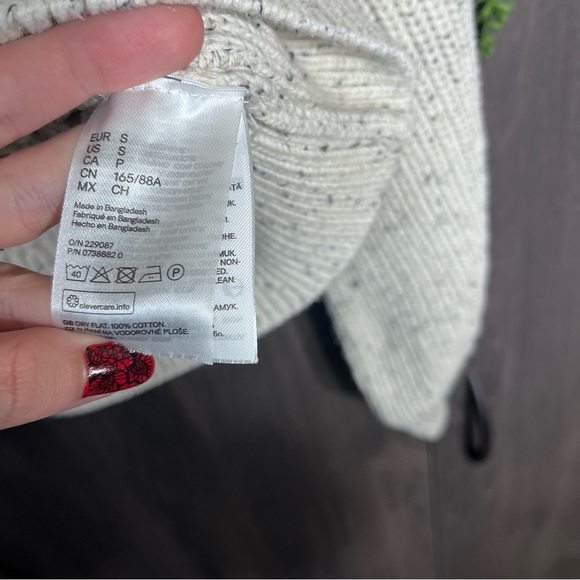 -💙2/$40💙H&M Crew Neck Ribbed Chunky Knit Speckled Woven Sweater Size Small - Picture 13 of 15